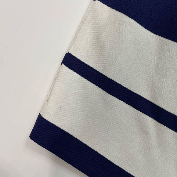 Neiman Marcus Striped Navy/White Pencil Skirt Medium - Picture 8 of 10